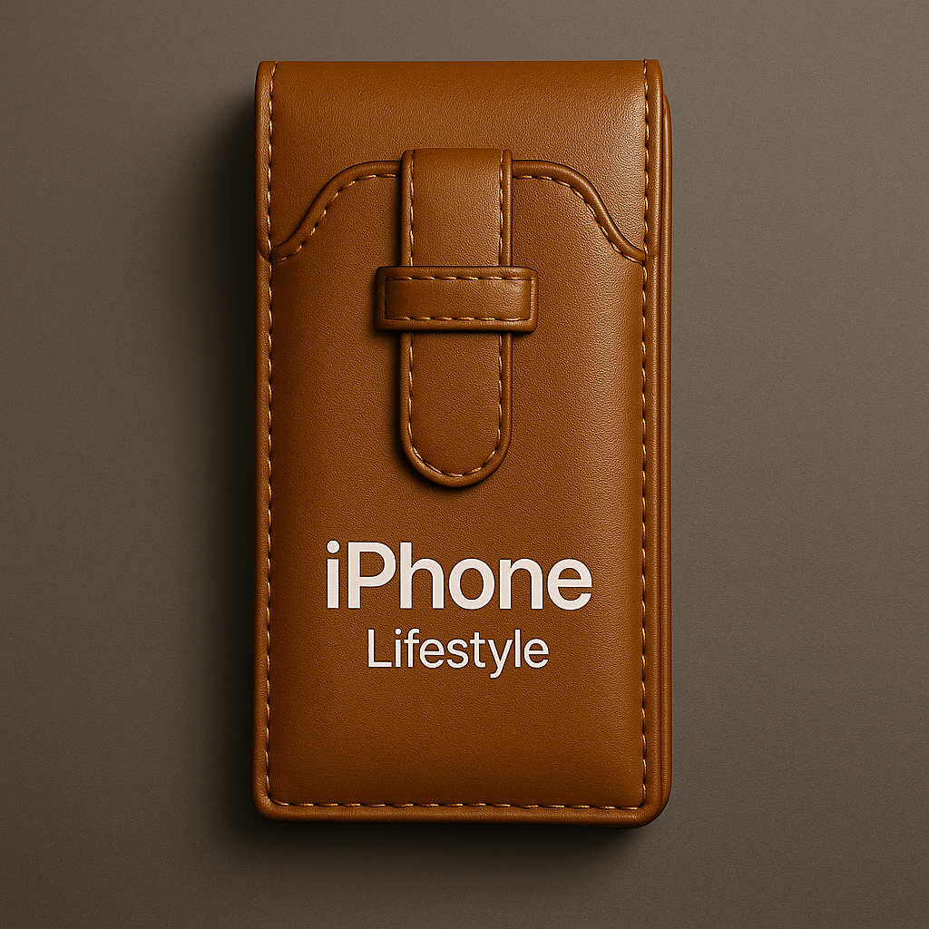 "Luxury Leather Belt Clip Wallet Case with Company Name"