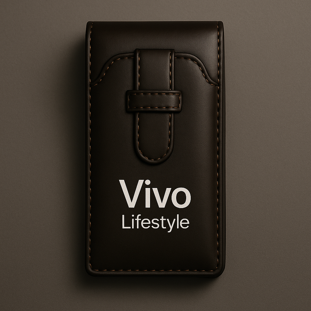 "Luxury Leather Belt Clip Wallet Case with Company Name"