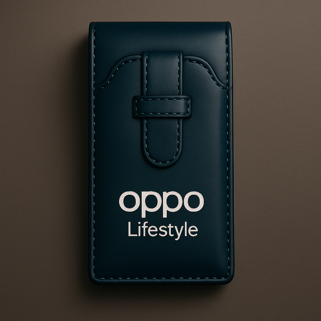 "Luxury Leather Belt Clip Wallet Case with Company Name"